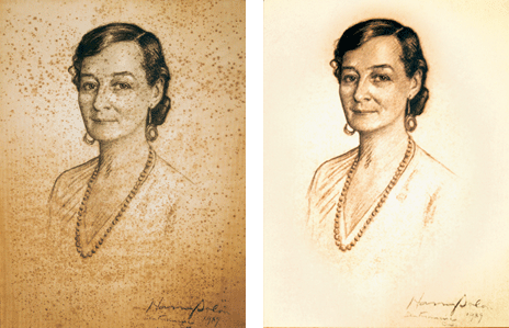 Portrait of a lady. Harry Solon, 1939. Charcoal.